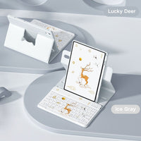 Cartoon Backlit Touchpad Wireless Kid-Friendly Keyboard Case for iPad 10.9/11'' 10/11th Gen 2022/2025 - KIBO