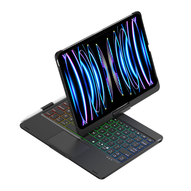 360 Degree Rotating Wireless Touchpad Keyboard Cover Case for iPad 7/8/9 10.2'' 7/8/9th Gen 2019/2020/2021 - KIBO