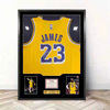 LeBron James Los Angeles Lakers Framed Jersey Display – Facsimile Signature Edition - i-Station Mobile Phone & Electronic Device Repair and Accessories