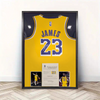 LeBron James Los Angeles Lakers Framed Jersey Display – Facsimile Signature Edition - i-Station Mobile Phone & Electronic Device Repair and Accessories