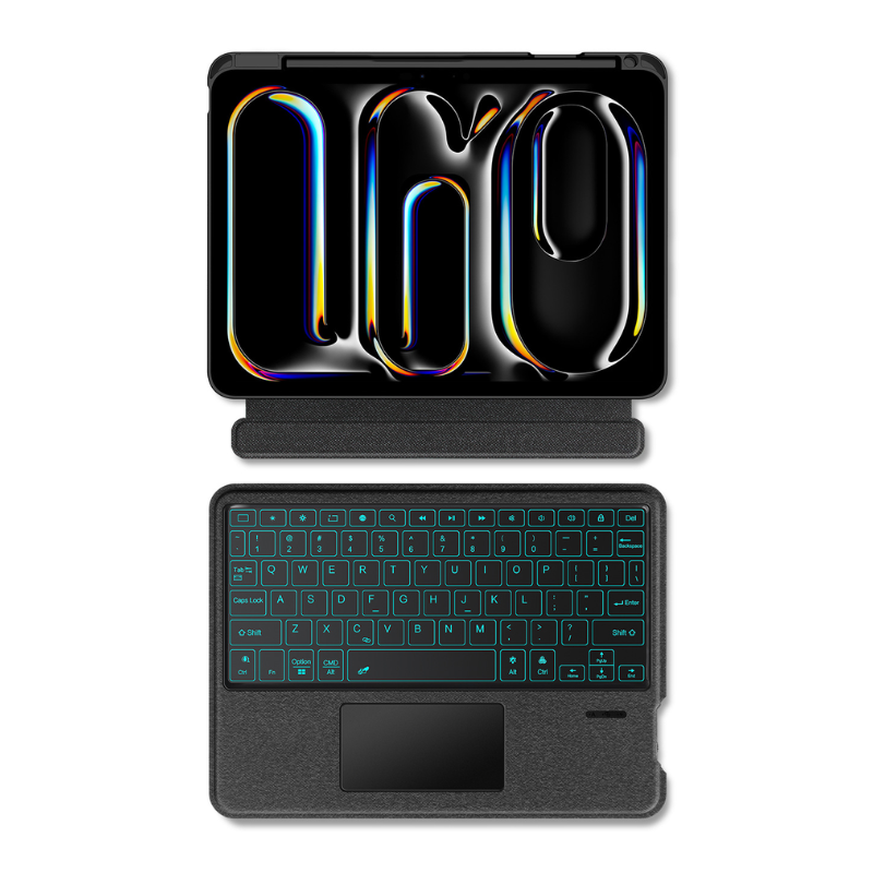 Detachable Magnetic Wireless Touchpad Keyboard Case for Apple iPad Pro 11-inch M4 (2024) - KIBO