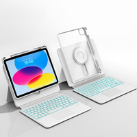 360 Degree Rotating Detachable Wireless Keyboard Case for Apple iPad 10.9” & 11“ 10/11th Gen (2022/2025) - KIBO