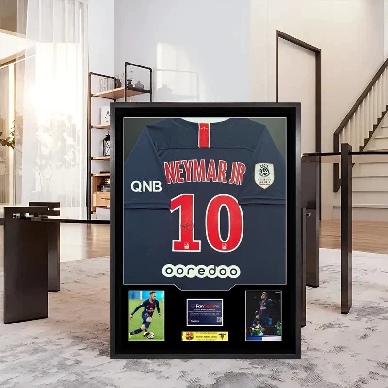 Neymar Paris Saint-Germain F.C. Framed Jersey Display (60×80cm) – Facsimile Signature Edition - i-Station Mobile Phone & Electronic Device Repair and Accessories
