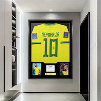 Neymar Brazil Framed Jersey Display (60×80cm) – Facsimile Signature Edition - i-Station Mobile Phone & Electronic Device Repair and Accessories