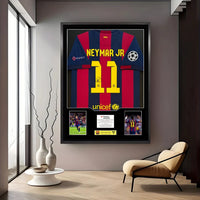 Neymar FC Barcelona Framed Jersey Display (60×80cm) – Facsimile Signature Edition - i-Station Mobile Phone & Electronic Device Repair and Accessories