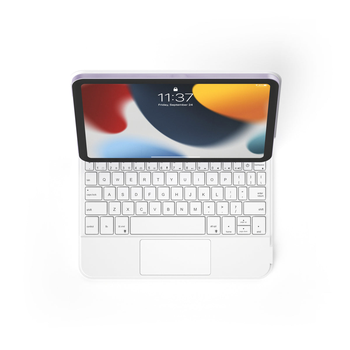 Apple iPad Mini 8.3'' 6/7th Gen (2021/2024) - Easy-Set Floating Cantilever Stand Precision Multi-Touch Trackpad Smart Wireless Keyboard Case With Backlit Keys - KIBO
