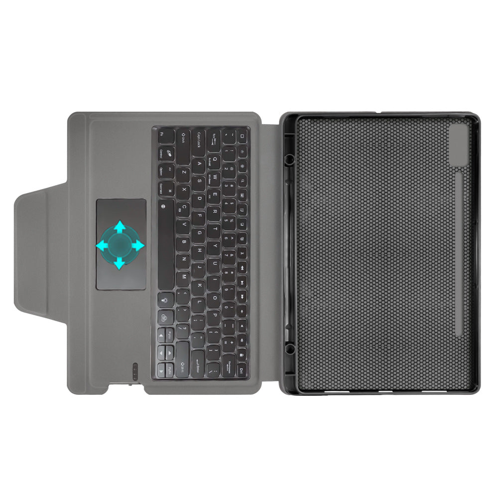 Detachable Touchpad Wireless Bluetooth Keyboard Case for Lenovo Tab P12 12.7" 2023 (TB370/TB371) - KIBO