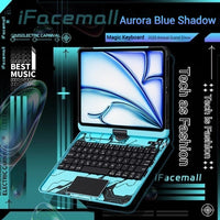 Apple iPad Air 4/5 10.9'' 4/5th Gen (2020/2022) - 180 Degree Rotation Magic Cyberpunk Style Transparent Keyboard Case - i-Station Mobile Phone & Electronic Device Repair and Accessories