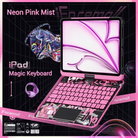 Apple iPad Air 4/5 10.9'' 4/5th Gen (2020/2022) - 180 Degree Rotation Magic Cyberpunk Style Transparent Keyboard Case - i-Station Mobile Phone & Electronic Device Repair and Accessories