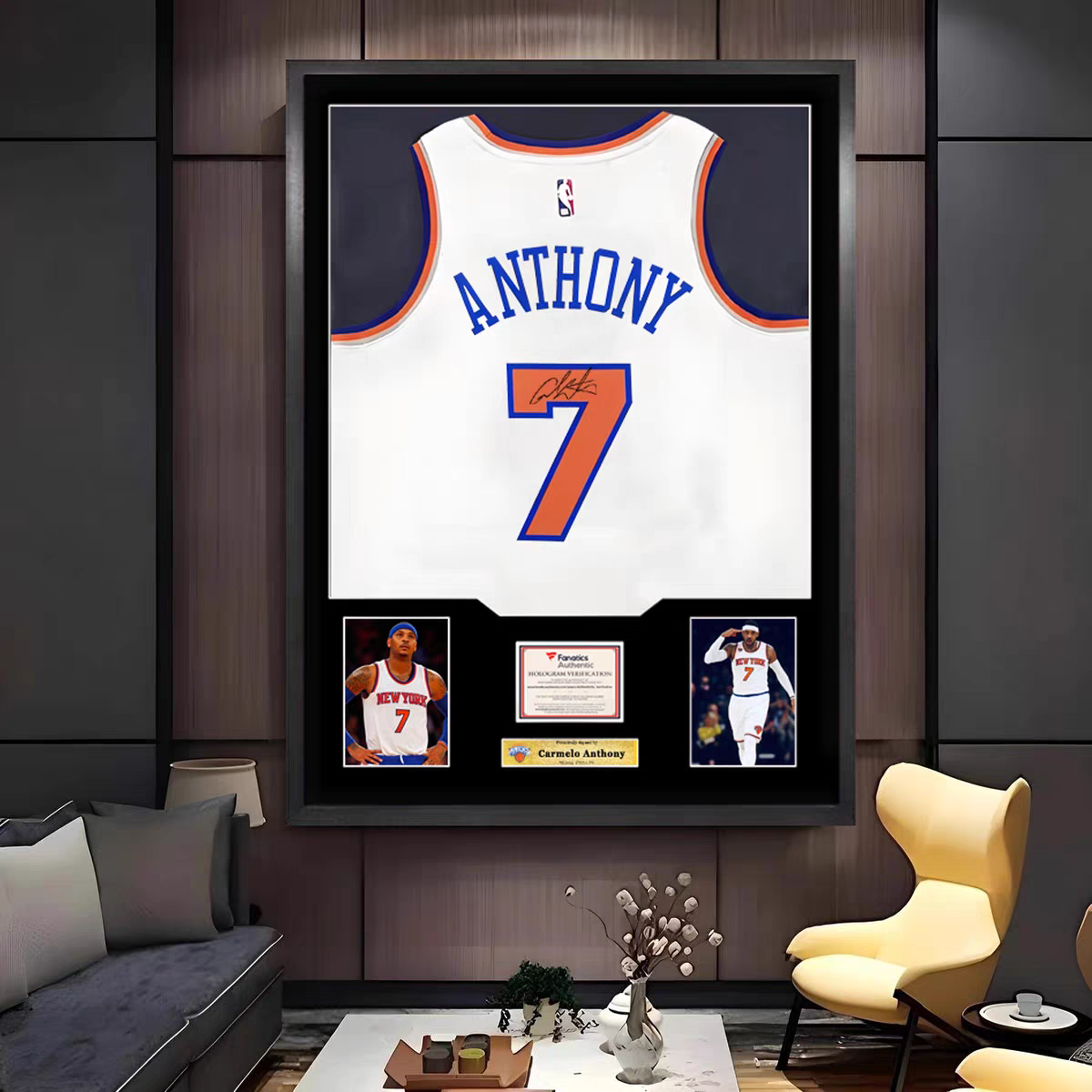 Carmelo Anthony New York Knicks Framed Jersey Display – Facsimile Signature Edition - i-Station Mobile Phone & Electronic Device Repair and Accessories